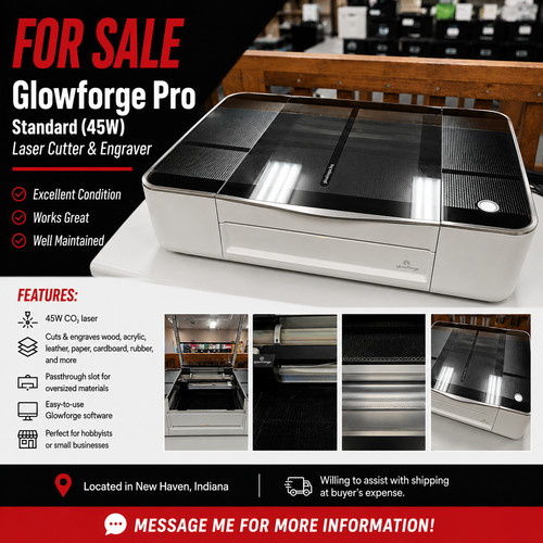 Gently used glowforge pro - glowforge,