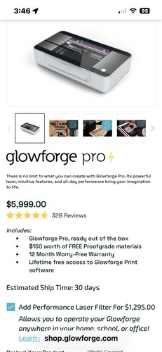 Glowforge pro laser - glowforge, cutter